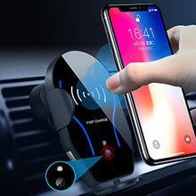 Cargar imagen en el visor de la galería, Soporte inalámbrico para cargador de automóvil, sujeción automática de carga rápida para teléfono celular