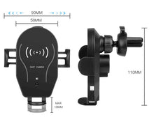 Cargar imagen en el visor de la galería, Soporte inalámbrico para cargador de automóvil, sujeción automática de carga rápida para teléfono celular